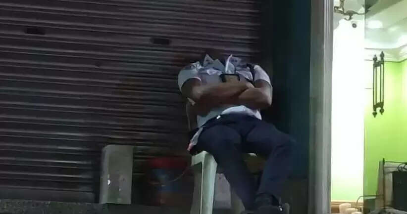 man without head doing his job